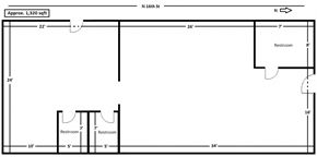 Phoenix apartment for rent - the schematic diagram of the floor plan for the roommates house
