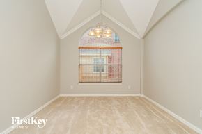 Mansfield house for rent - the second bedroom has a vaulted ceiling and a large window