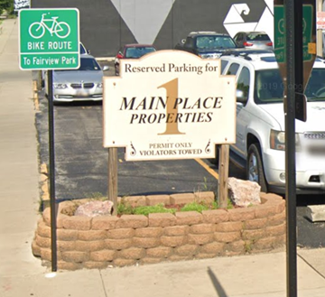 Decatur apartment for rent - a parking sign on the side of a parking lot