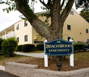 Narragansett apartment for rent - Beachwood Apartments sign and building
