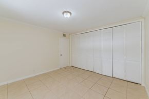 Hollywood apartment for rent - the living room has a large closet with shuttered doors
