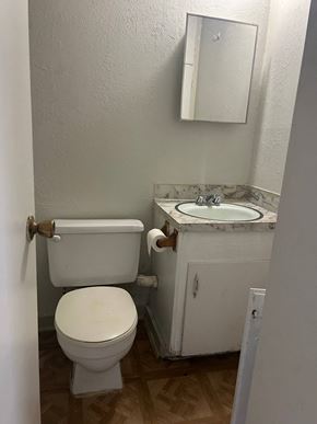 Copperas Cove apartment for rent - a small bathroom with a toilet and a sink