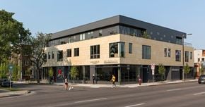 Minneapolis apartment for rent - A street view of a building with the word "International" on it.