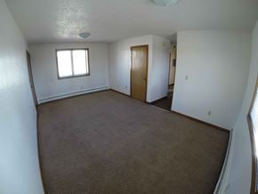 Fairbanks apartment for rent - A room with a carpeted floor and a window.