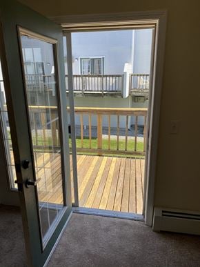 West Warwick apartment for rent - the view of the deck from the backdoor of the house