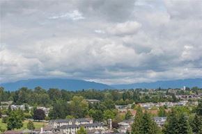 Vancouver apartment for rent - A cloudy day in a residential area with houses and trees.