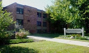 St Cloud apartment for rent - a brick building with a sign for northwood apartments