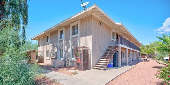Phoenix apartment for rent - an old building with a satellite dish on top of it