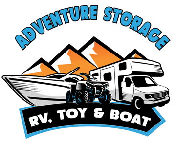 Justin apartment for rent - the logo of the adventure storage rv toy and boat