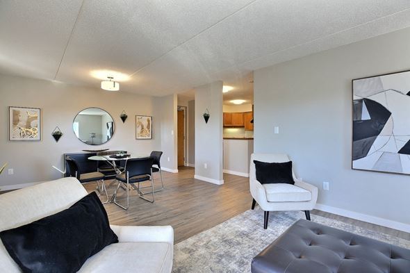 Regina apartment for rent - our apartments have a living room and dining room with a table and chairs