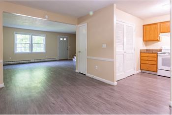 Taymil yarmouth green living room and kitchen