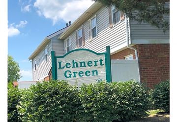 Galloway apartment for rent - the exterior of a building with a green sign that reads lehner green