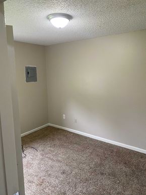 Lafayette apartment for rent - A room with a carpeted floor and a light on the ceiling.