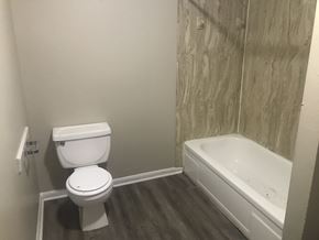 Lafayette apartment for rent - an empty bathroom with a toilet and a bath tub