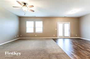 Bethlehem house for rent - the master bedroom is spacious and has a ceiling fan and hardwood floors
