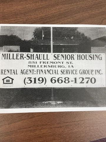 Millersburg apartment for rent - a label on a piece of paper on a table