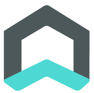 Los Angeles apartment for rent - a gray and blue angled roof shape with a green triangle
