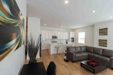 Amherst apartment for rent - a living room with a couch and a table
