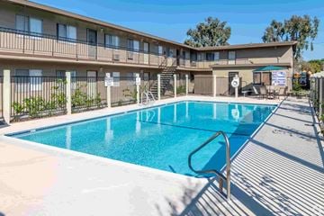 Westminster apartment for rent - the swimming pool at the resort combines a resort style pool with a motel style pool
