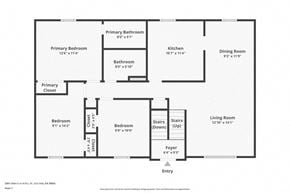 Lithonia house for rent - a floor plan of a house with bedrooms and a living room