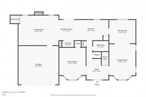 Decatur house for rent - a line drawing of a floor plan of a house