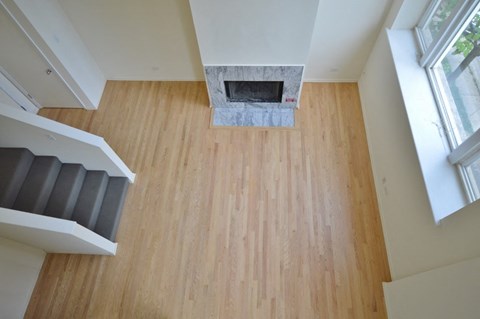 Floor plan for 1 bed, 1.5 baths
