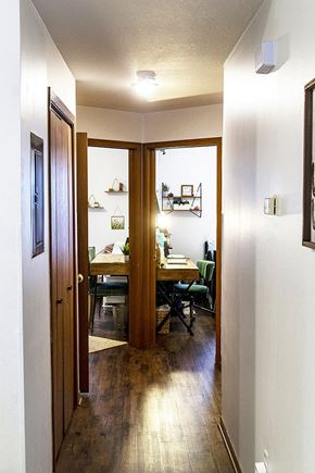 Ames apartment for rent - a living room and dining room with a wooden floor