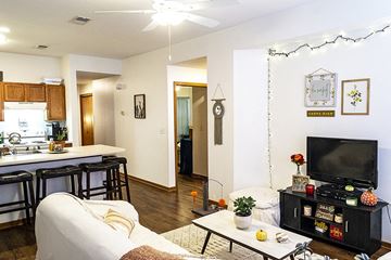 Ames apartment for rent - a living room with a couch and a television