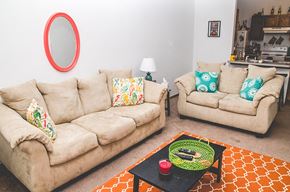 Ames apartment for rent - a living room with couches and a coffee table