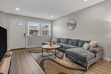 College Park apartment for rent - a living room with a couch and a coffee table