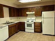 Springfield house for rent - a kitchen with a stove refrigerator and a sink