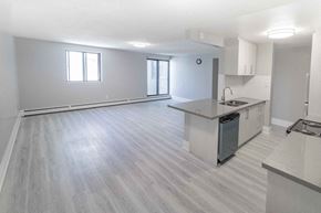 Niagara Falls apartment for rent - an empty living room and kitchen in an empty house
