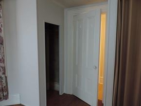 New Glasgow apartment for rent - a room with a white door and a hallway with a door to a closet