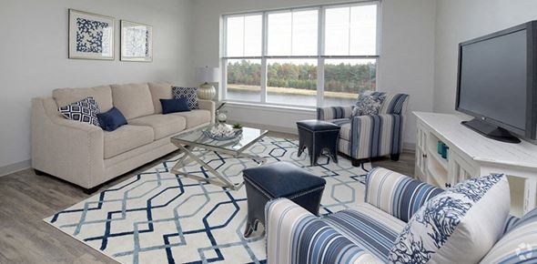 Wareham apartment for rent - a living room with a couch and a television