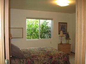 Appleton apartment for rent - a bedroom with a bed and a large window