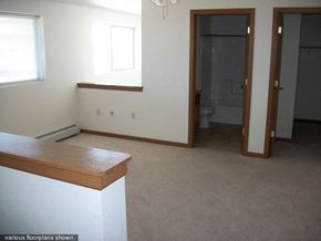 Pulaski apartment for rent - an empty room with a kitchen and a bathroom