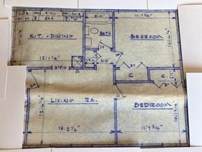 Hamburg apartment for rent - a blueprint of a floor plan of a house