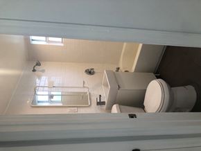South Miami apartment for rent - a small bathroom with a toilet and a sink