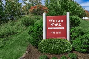 Oneonta apartment for rent - the sign for wilber park at the entrance of the park