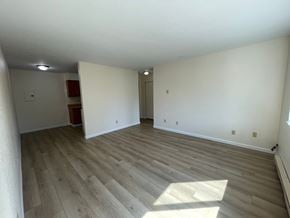 Kelso apartment for rent - A room with wooden flooring and white walls.