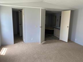 Eunice house for rent - an empty room with a sink and a bathroom in it