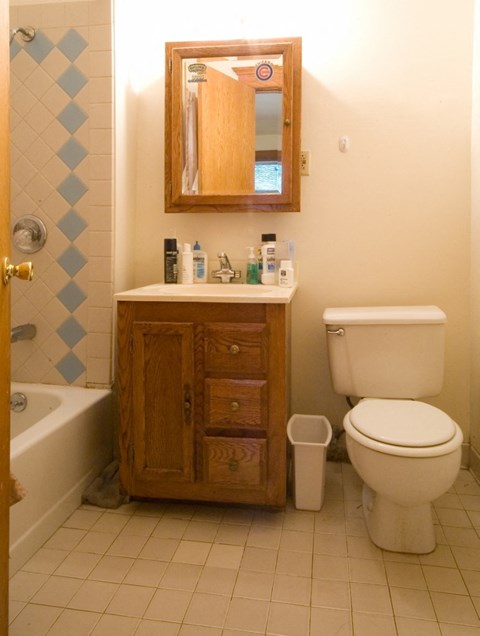 Floor plan for 1 bed, 1 bath