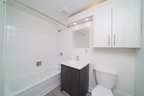 Winnipeg apartment for rent - a bathroom with a toilet sink and bath tub