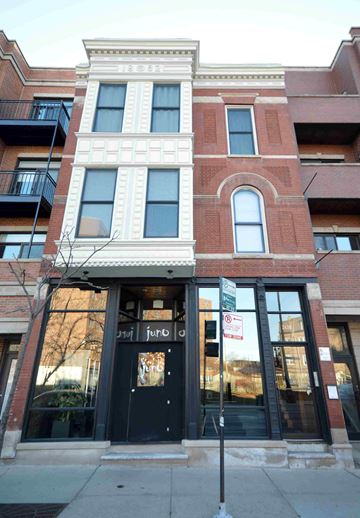 Chicago apartment for rent - the store is housed in a historic building on the corner