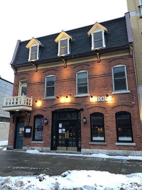 Ottawa apartment for rent - the front of the roo building in the snow