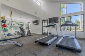 Lake Elsinore apartment for rent - the gym is equipped with treadmills and other fitness equipment