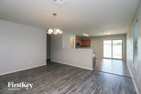 Queen Creek house for rent - the living room and kitchen of an empty house