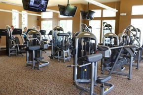 Council Bluffs apartment for rent - A gym with a variety of exercise equipment.