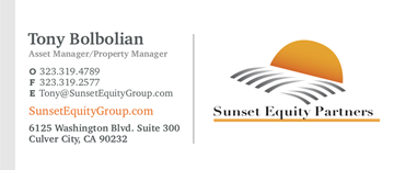 Los Angeles house for rent - the logo asset manager property manager and sunset equity partners with