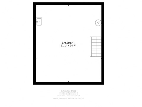 Floor plan for 3 beds, 1 bath, 1275 sqft